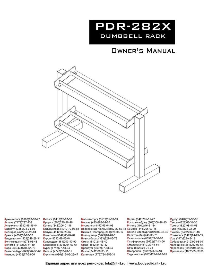 Body Solid PDR-282X Manual de usuario Body Solid PDR-282X Manual de usuario