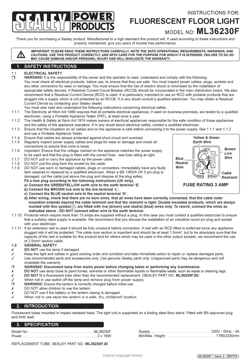 Sealey ML36230F Manual de usuario