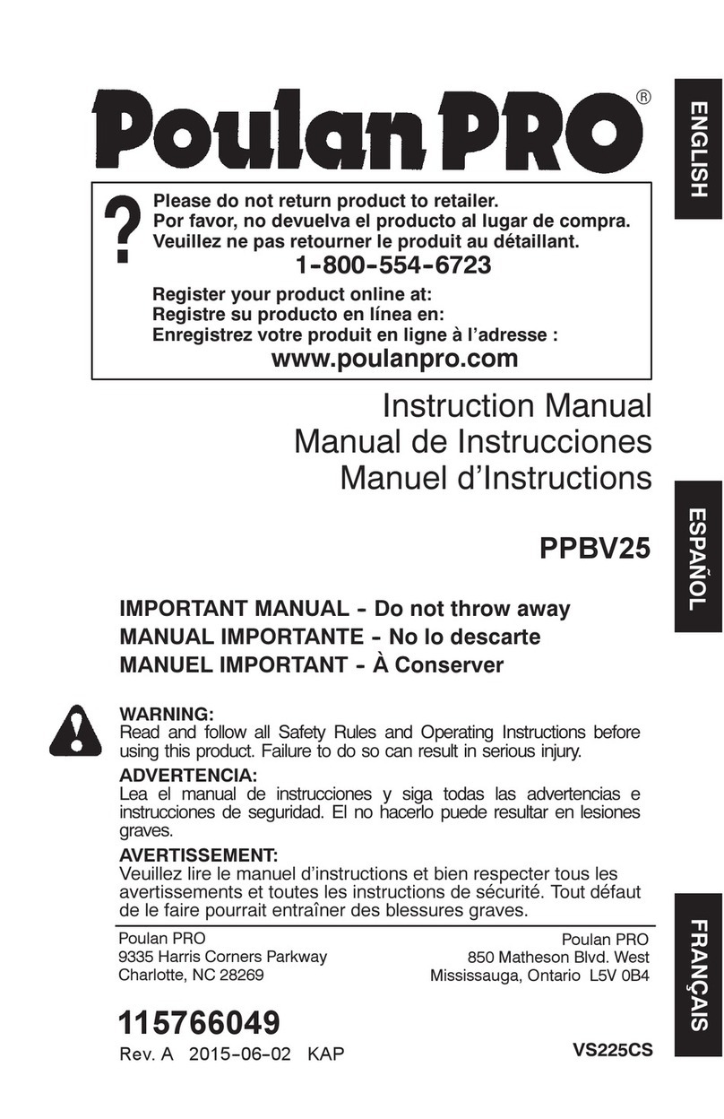 Poulan Pro PPBV25 Manual de usuario