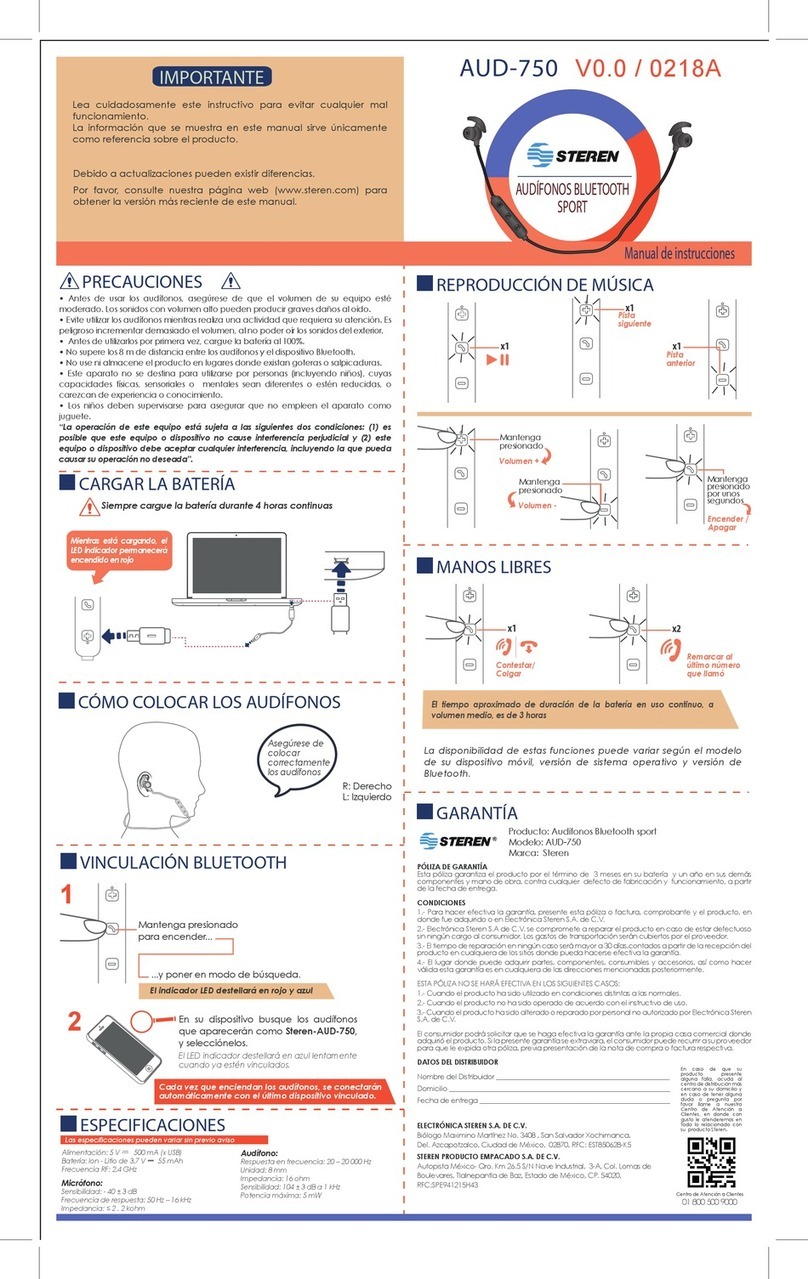 Steren AUD-75 Manual de usuario