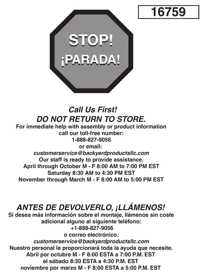 Backyard Discovery 16759 Manual de instrucciones