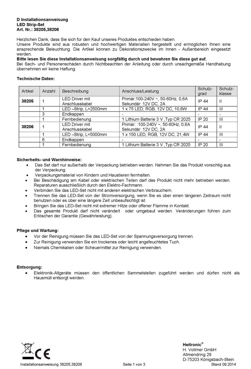 Heitronic 38205 Manual de usuario