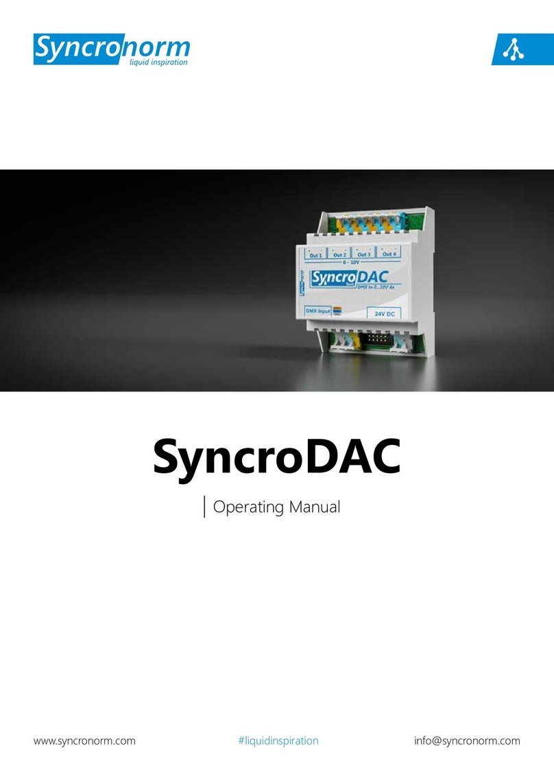 Syncronorm SyncroDAC Manual de usuario Syncronorm SyncroDAC Manual de usuario