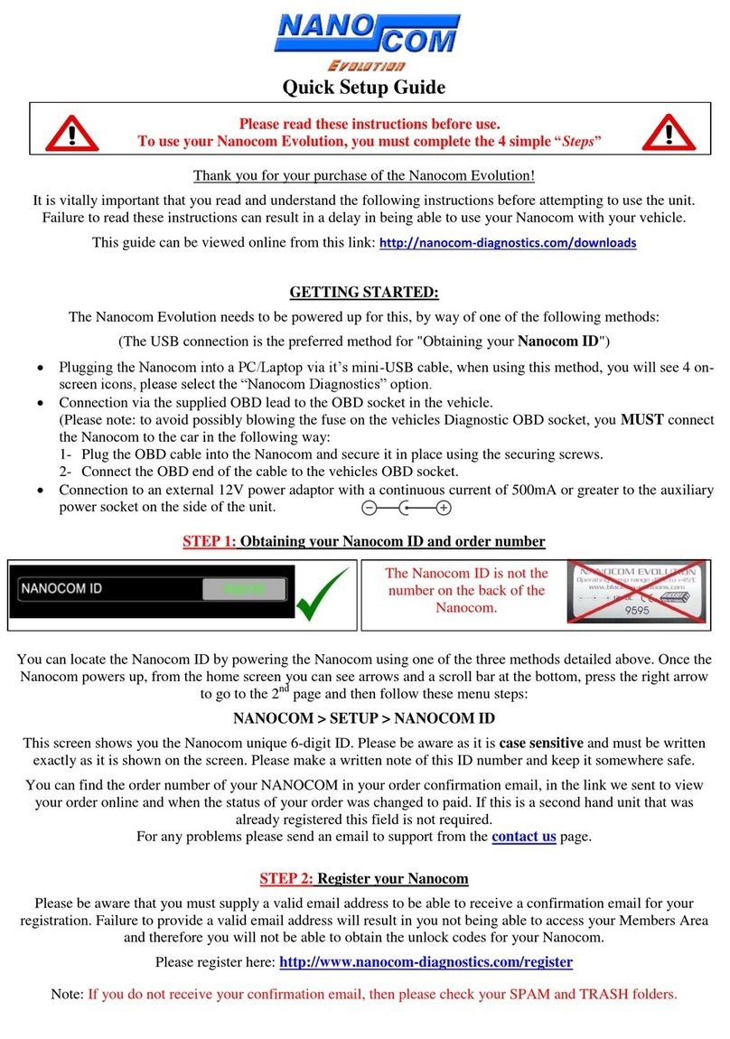 NANOCOMM Evolution Manual de usuario