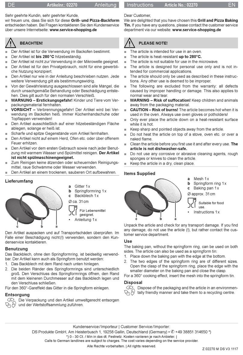DS Produkte 02270 Manual de usuario