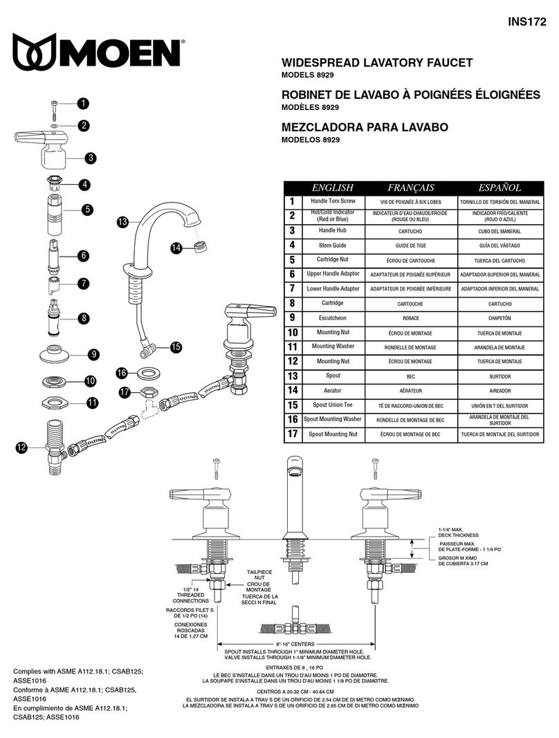 Moen 8929 Manual de usuario