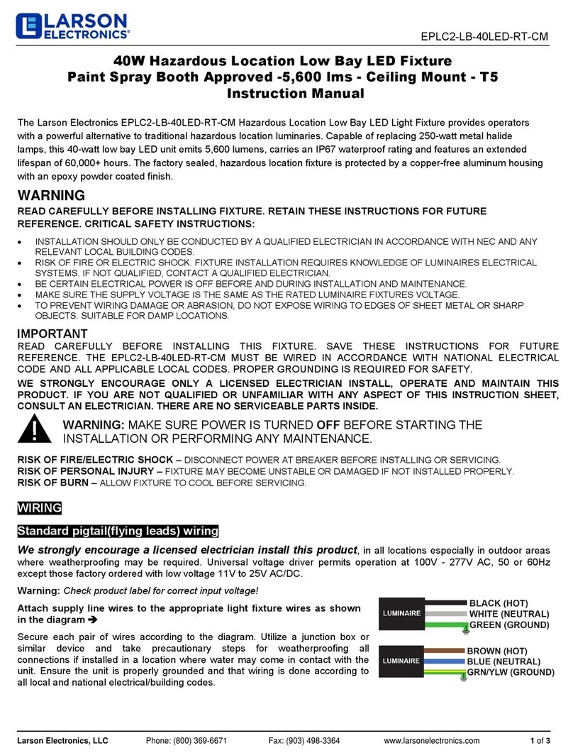 Larson Electronics EPLC2-LB-40LED-RT-CM Manual de usuario
