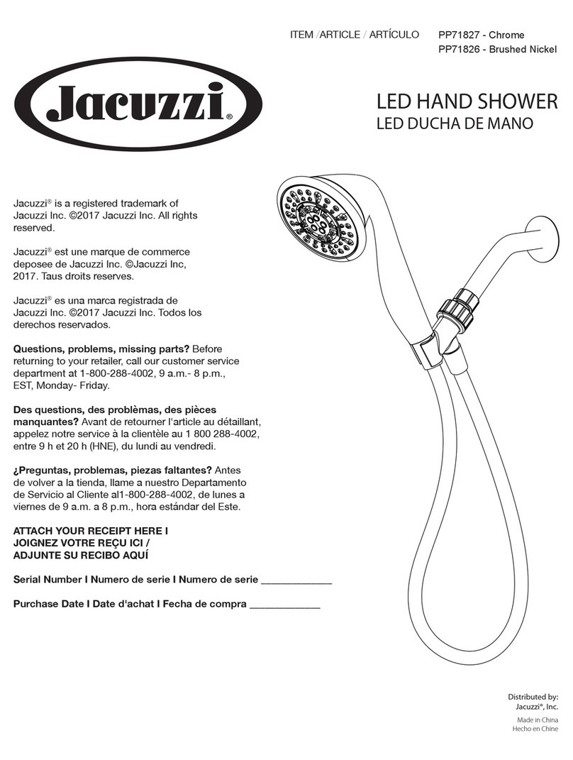 Jacuzzi PP71827 Manual de usuario