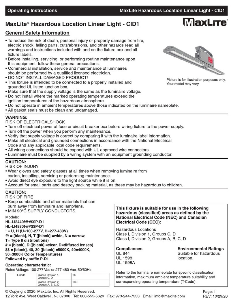 MaxLite CID1 Manual de usuario