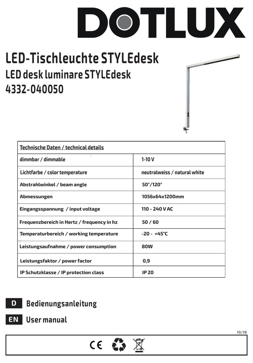 DOTLUX STYLEdesk Manual de usuario DOTLUX STYLEdesk Manual de usuario