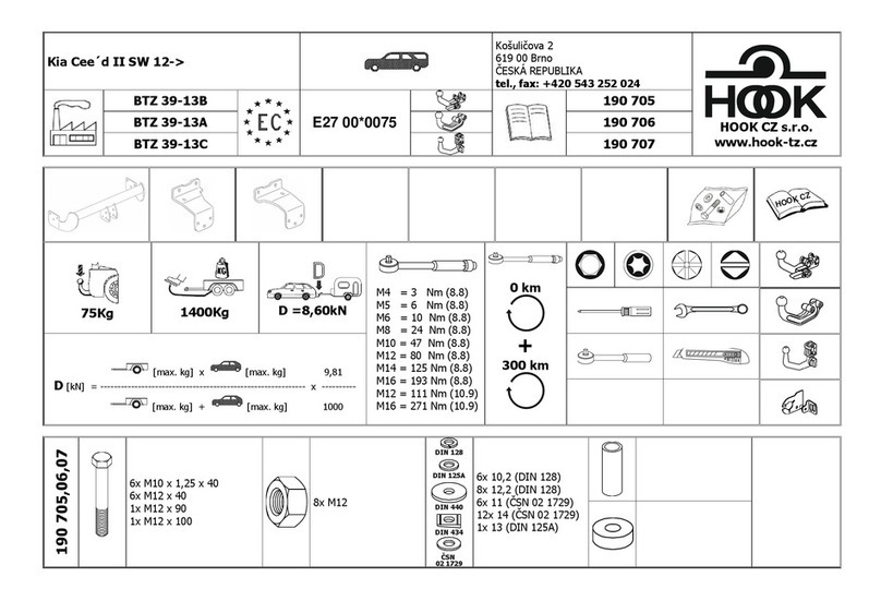 Hook BTZ 39-13B Manual de usuario Hook BTZ 39-13B Manual de usuario