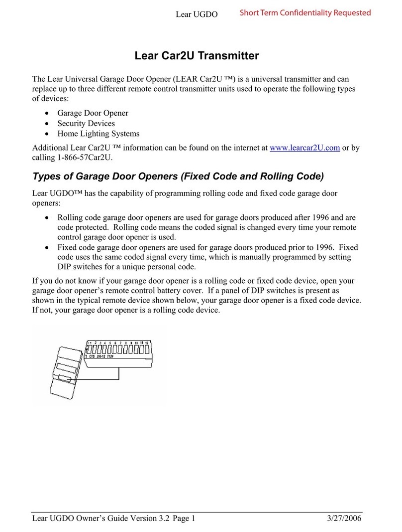 Lear UGDO Manual de usuario