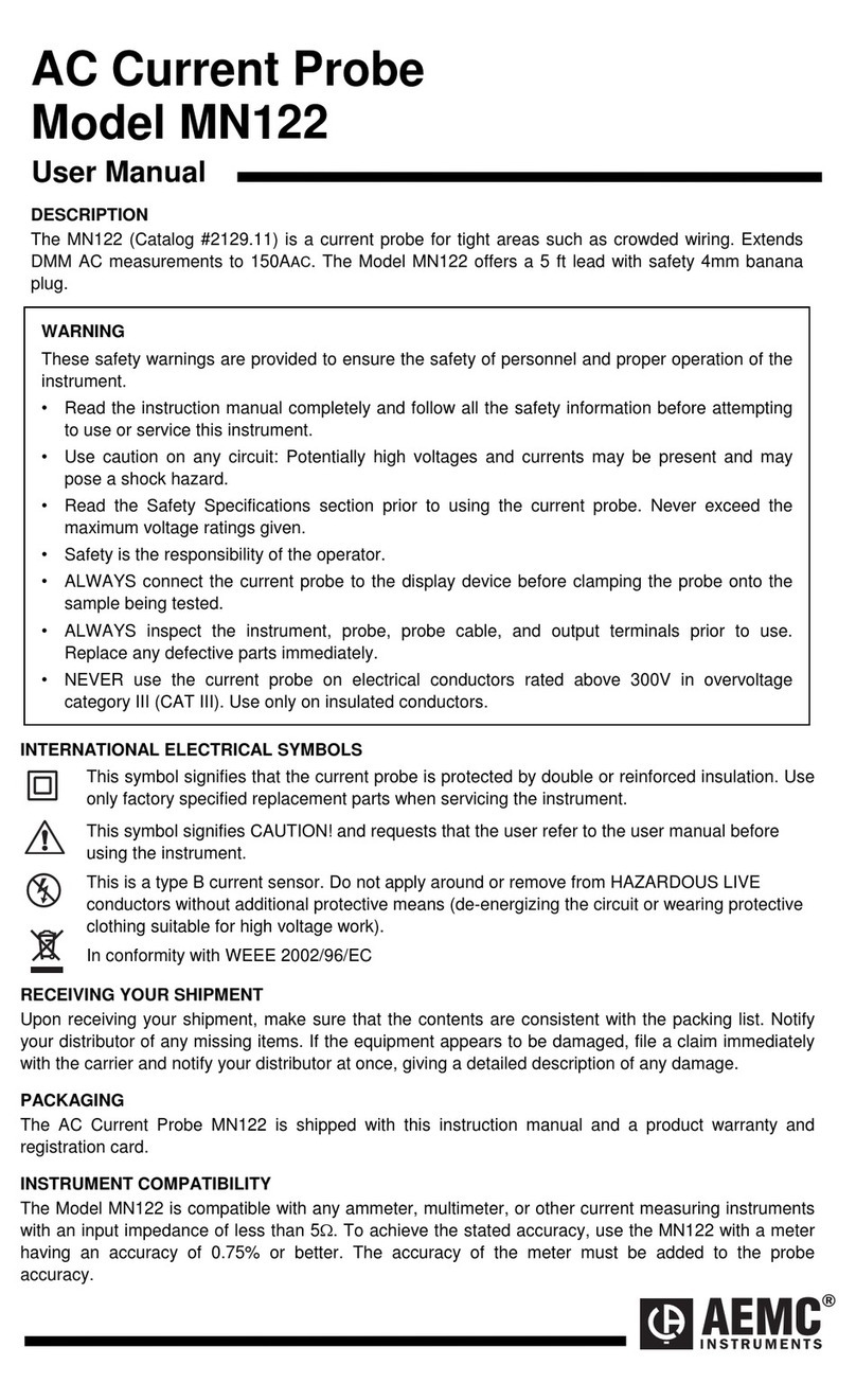 AEMC MN122 Manual de usuario