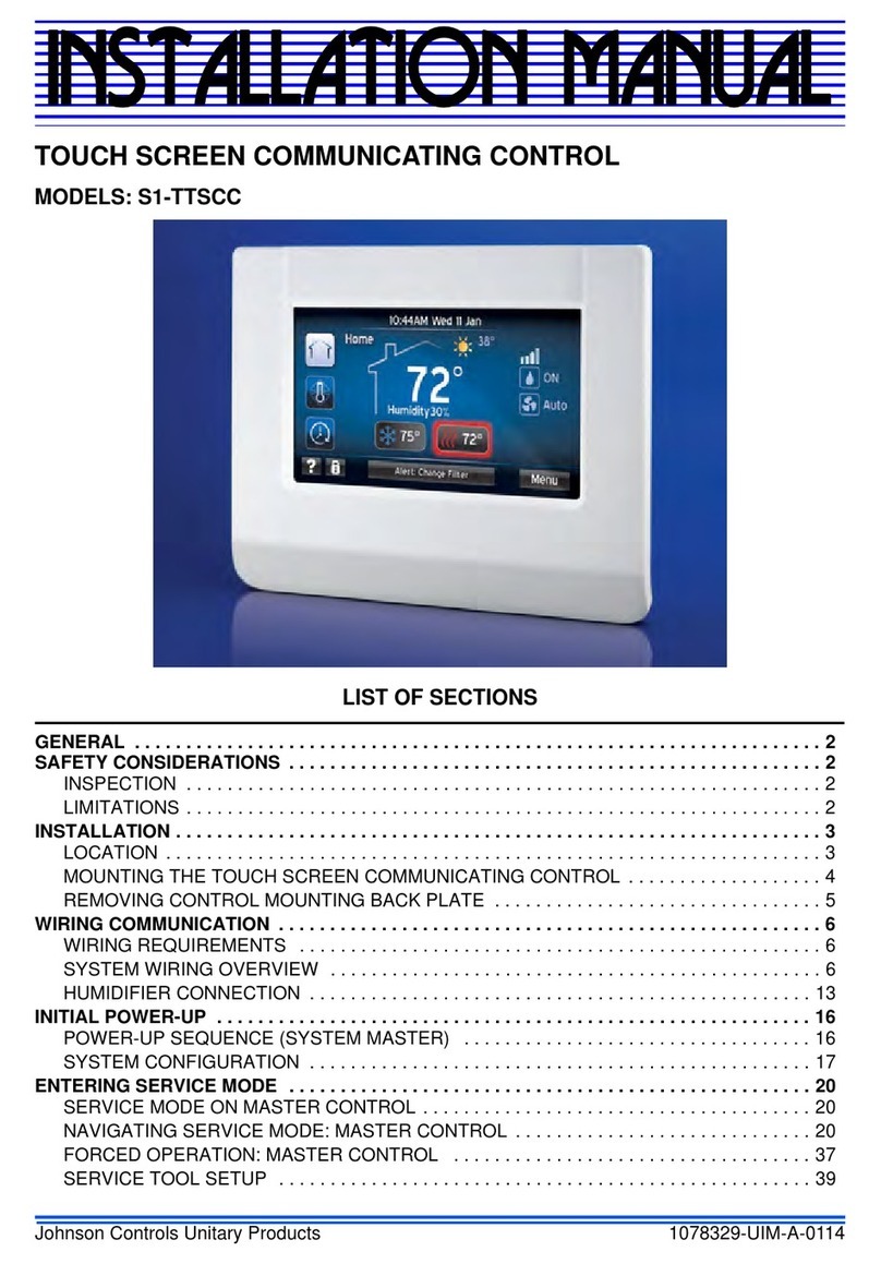 Johnson Controls S1-TTSCC Manual de usuario
