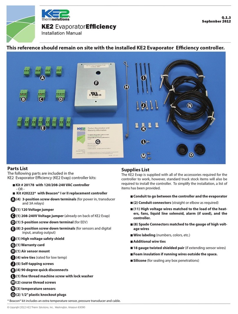 KE2 Therm Solutions Evaporator Efficiency Manual de usuario KE2 Therm Solutions Evaporator Efficiency Manual de usuario