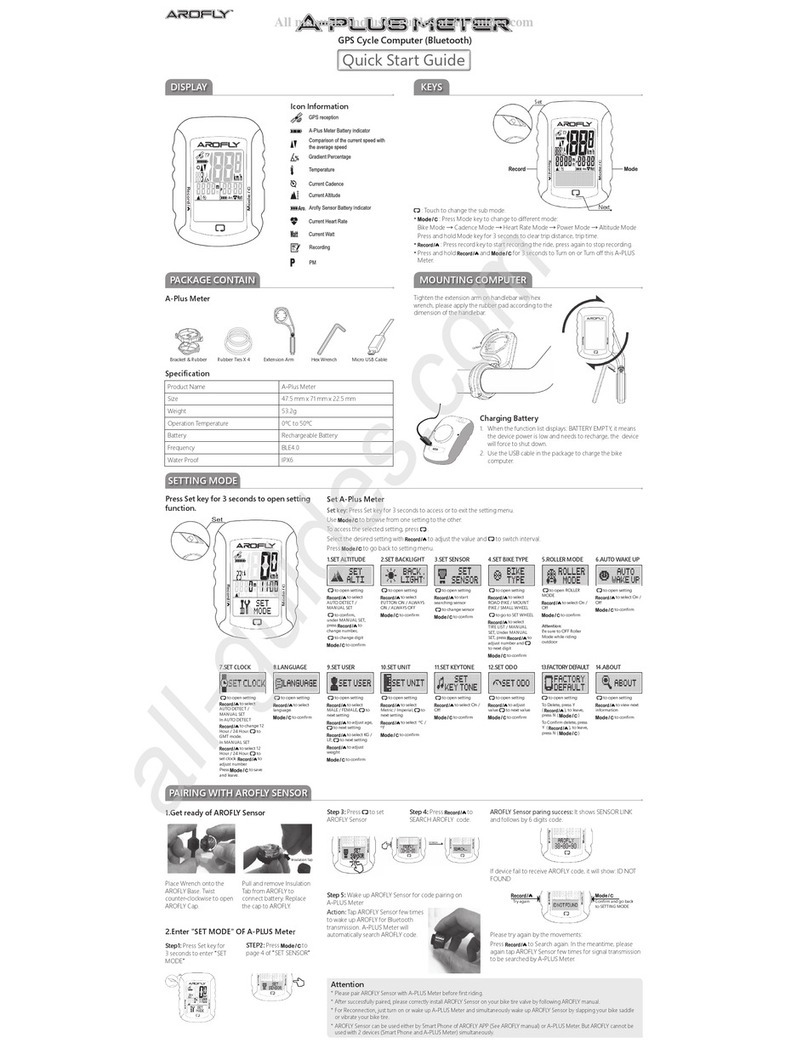 AROFLY A-Plus Meter Manual de usuario AROFLY A-Plus Meter Manual de usuario