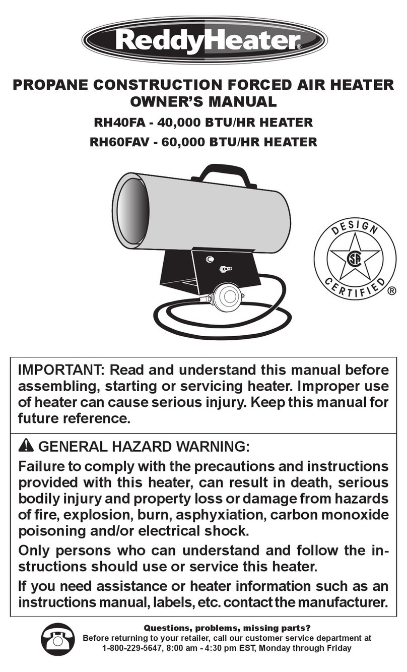 ReddyHeater RH40FA Manual de usuario ReddyHeater RH40FA Manual de usuario