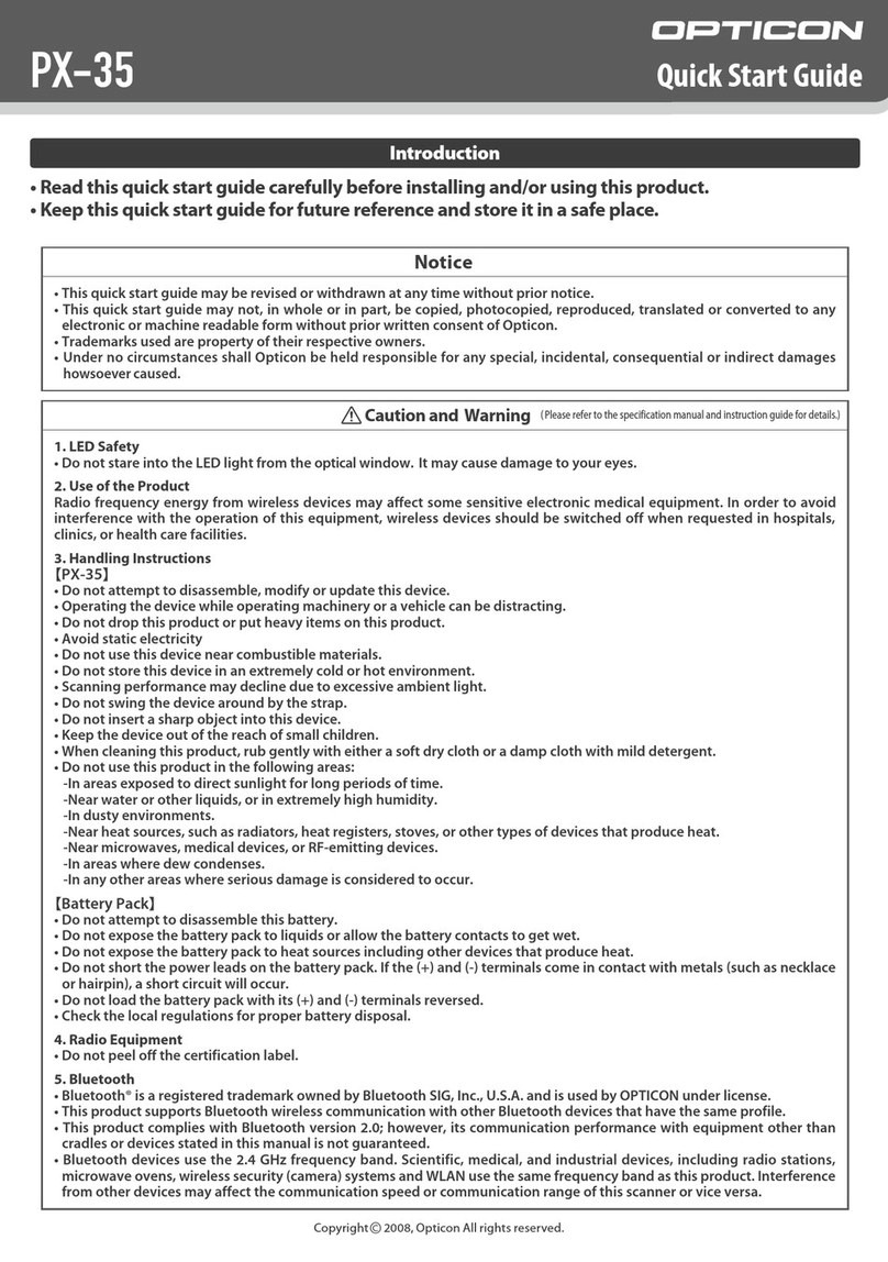 Opticon PX-35 Manual de usuario