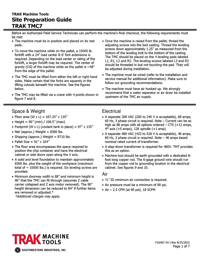 TRAK TMC7 Instrucciones de funcionamiento