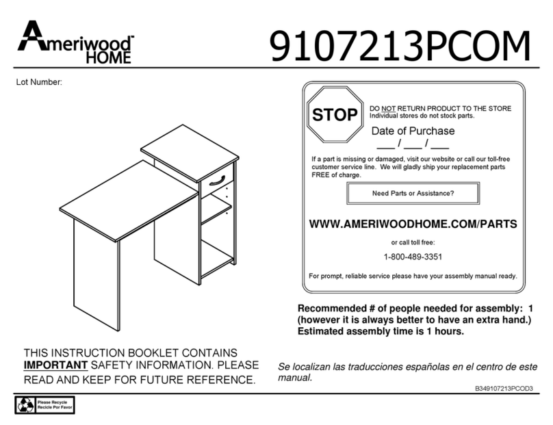 Ameriwood HOME 9107213PCOM Manual de usuario