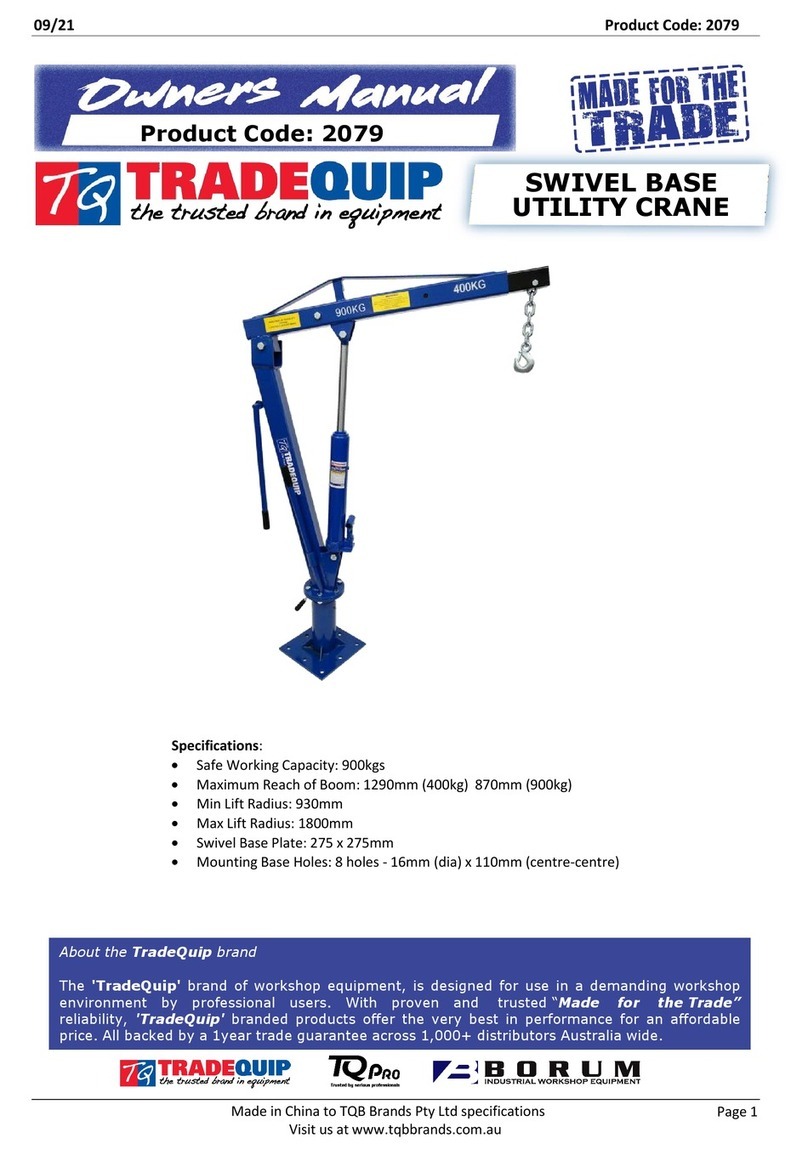 TradeQuip 2079 Manual de usuario TradeQuip 2079 Manual de usuario