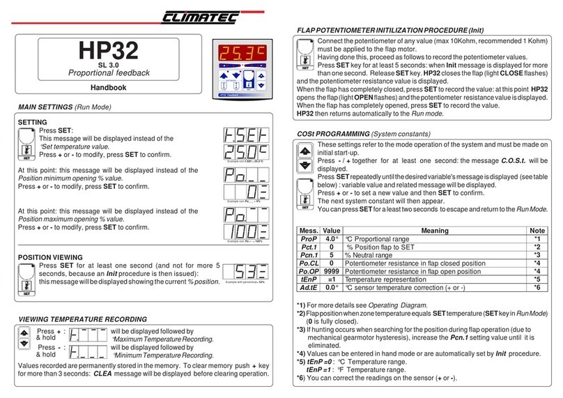cliMATE HP32 Manual de usuario