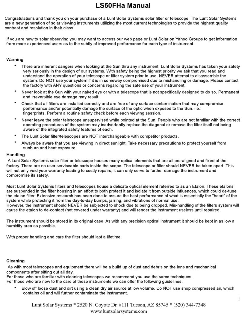 Lunt Solar Systems LS50FHa Manual de usuario