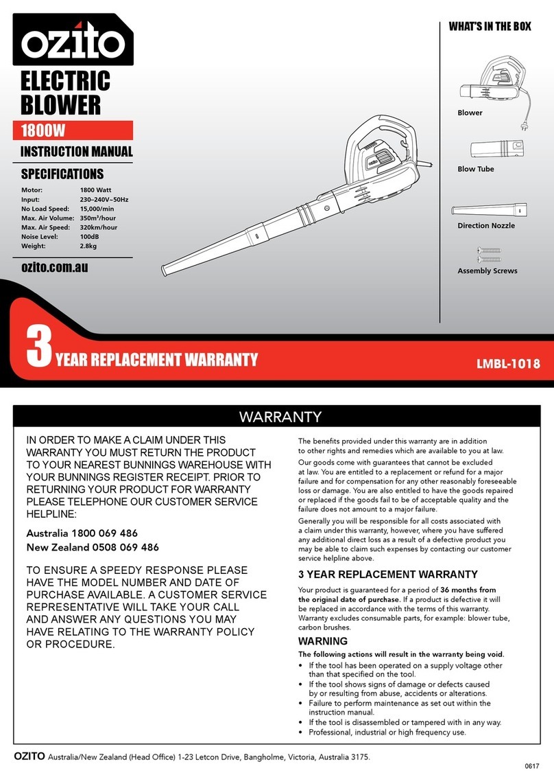 Ozito LMBL-1018 Manual de usuario