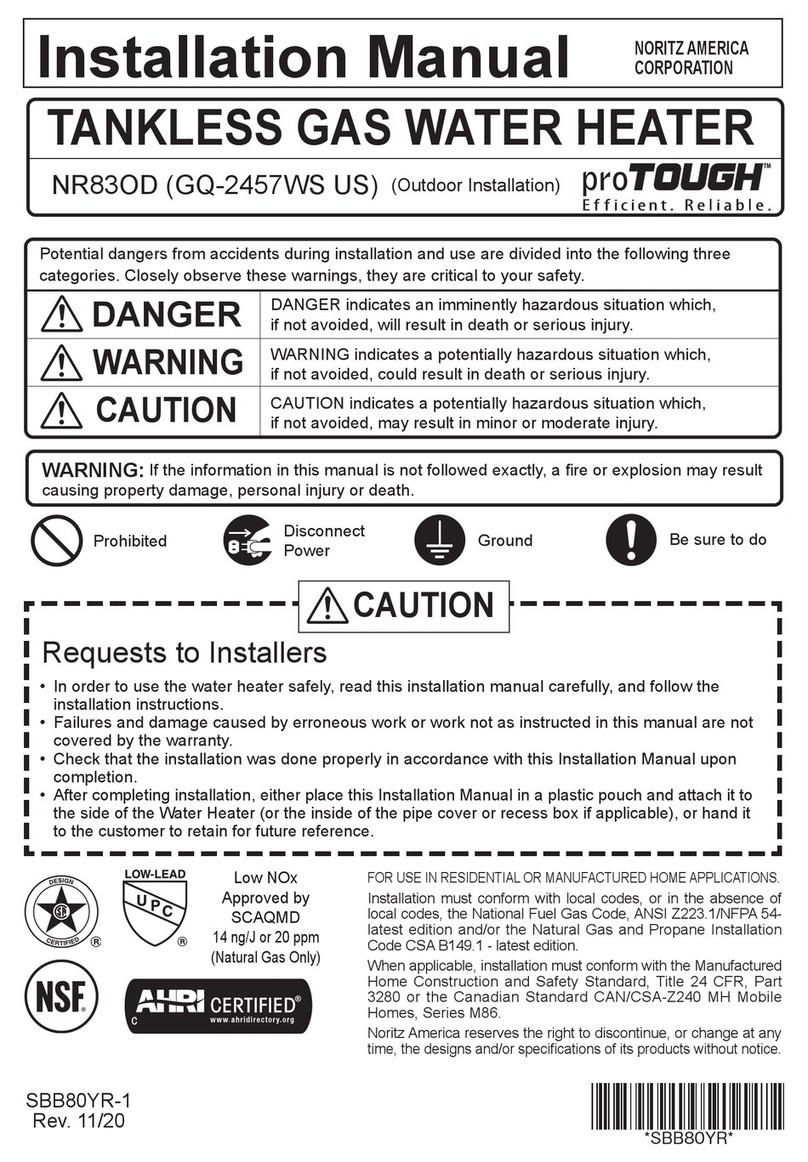 Noritz proTOUGH NR83OD Manual de usuario
