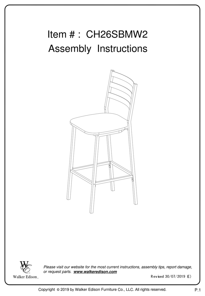 Walker Edison CH26SBMW2 Manual de usuario Walker Edison CH26SBMW2 Manual de usuario
