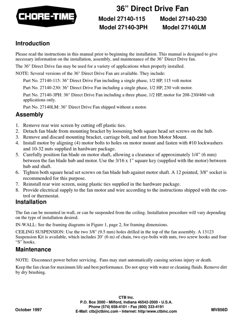 Chore-Time 27140-115 Manual de usuario