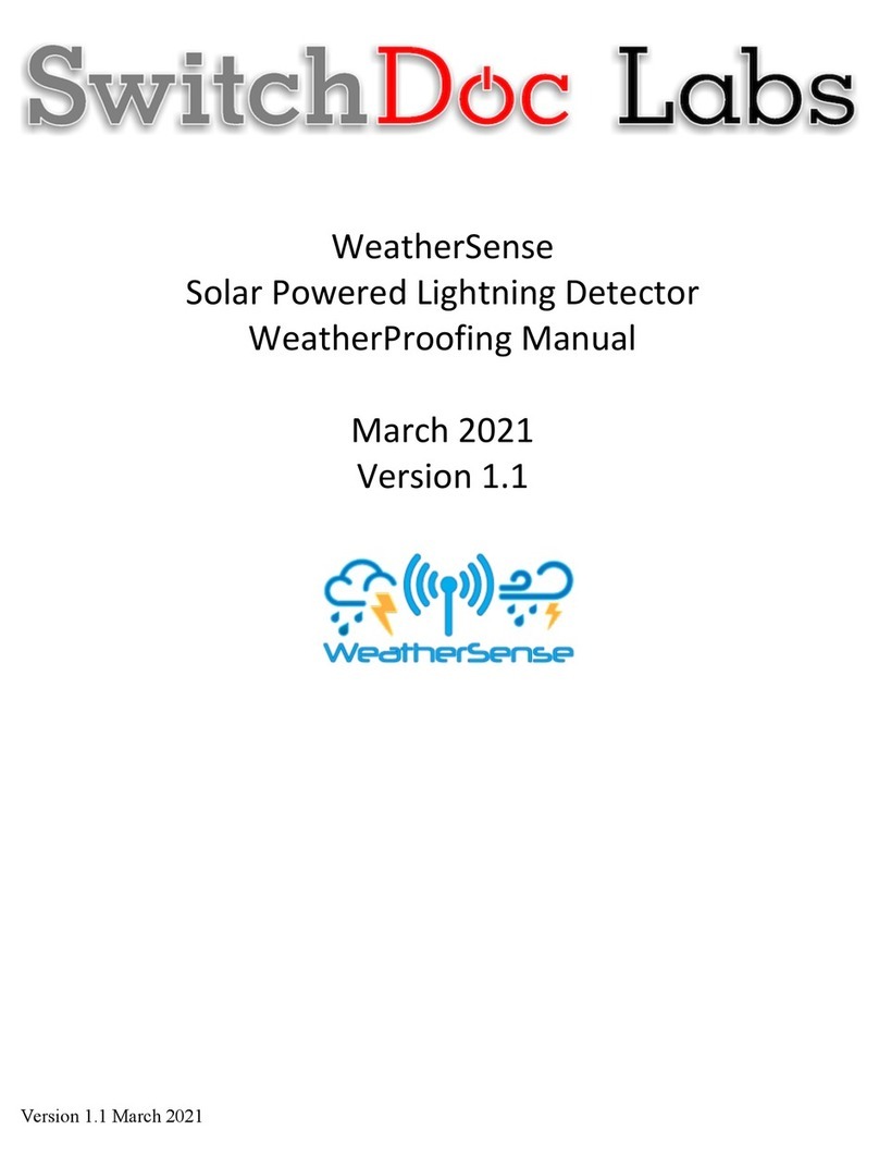 SwitchDoc Labs WeatherSense Manual de usuario SwitchDoc Labs WeatherSense Manual de usuario
