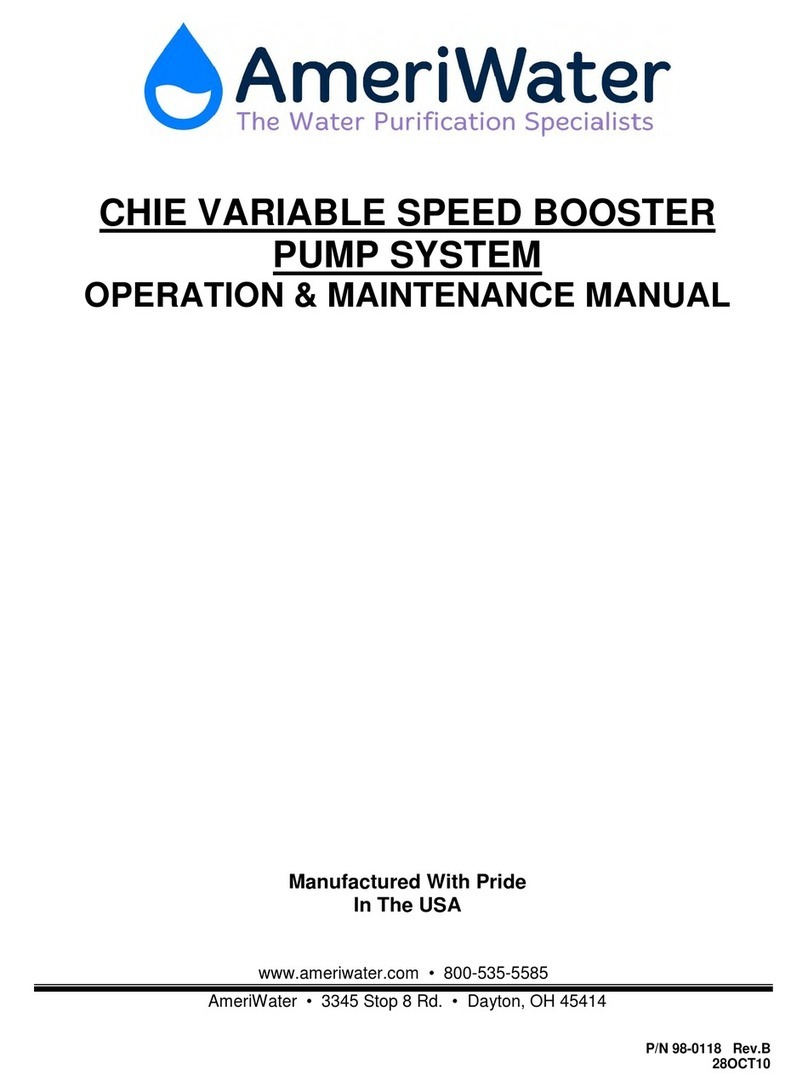AmeriWater CHIE VARIABLE SPEED BOOSTER PUMP SYSTEM Manual