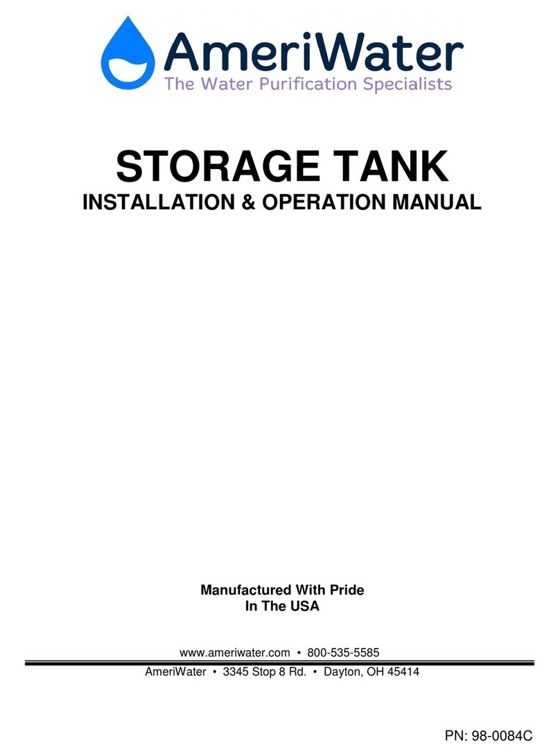AmeriWater STORAGE TANK Manual de usuario
