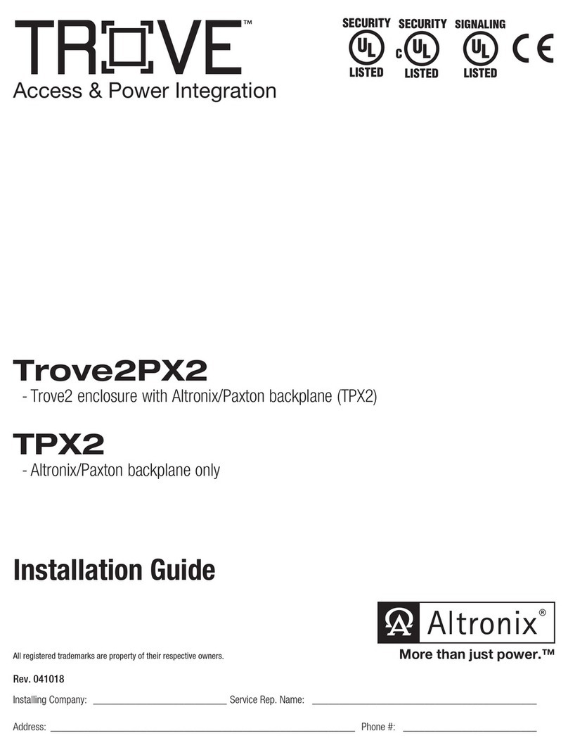 Altronix TROVE 2PX2 Manual de usuario