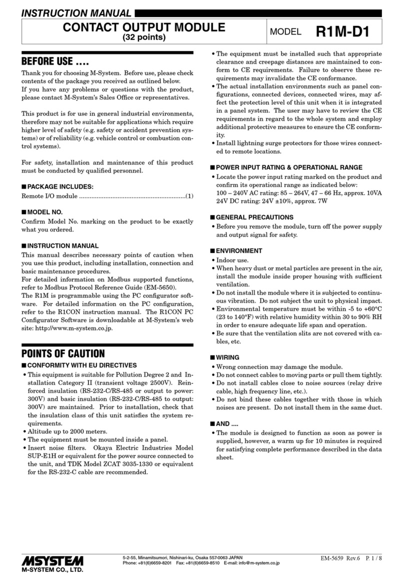M-system R1M-D1 Manual de usuario