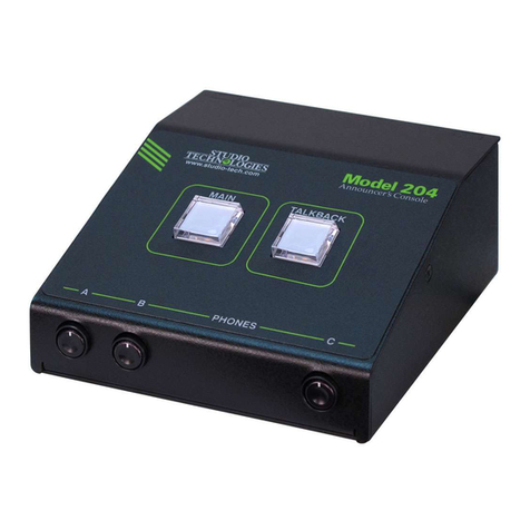 Studio Technologies 204 Manual de usuario Studio Technologies 204 Manual de usuario