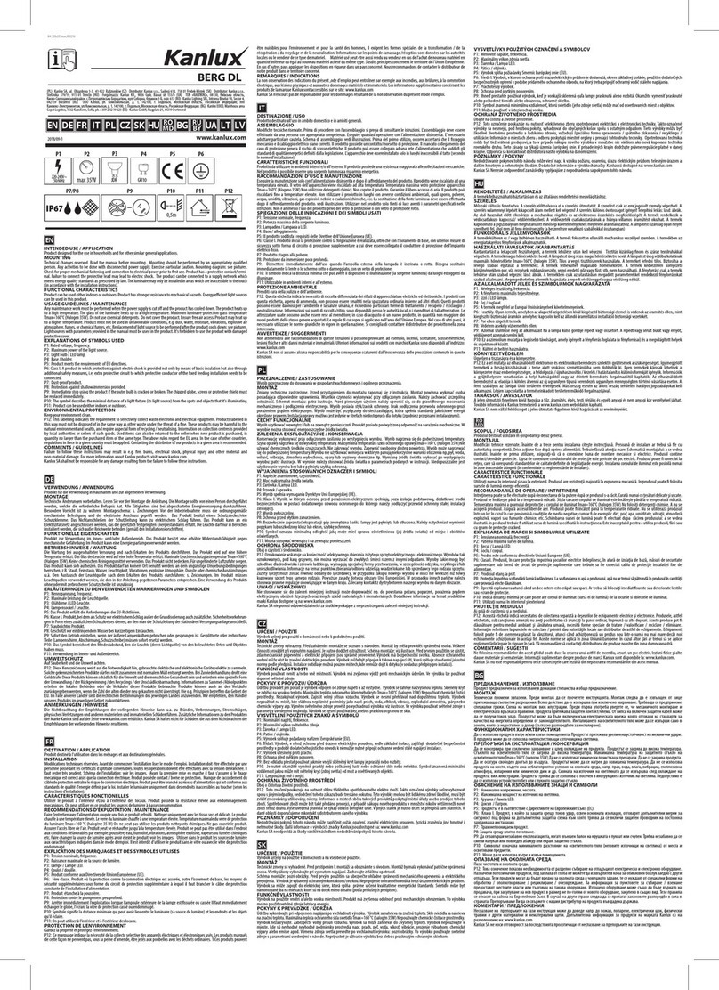 Kanlux BERG DL Manual de usuario Kanlux BERG DL Manual de usuario