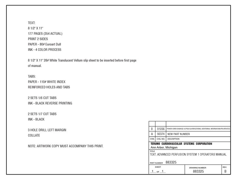 Terumo Advanced Perfusion System 1 Manual de usuario