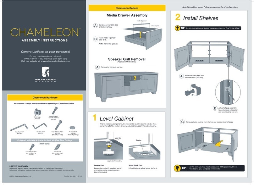 Salamander Designs CHAMELEON Manual de usuario
