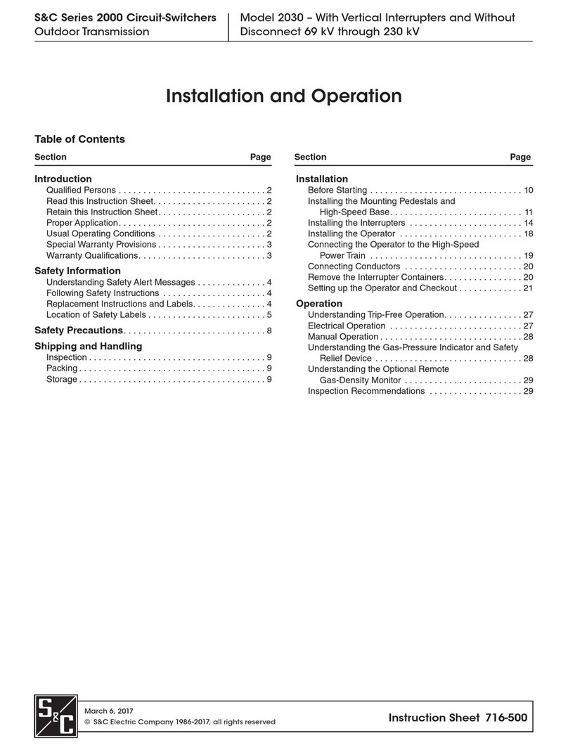 S&C 2000 series Manual del propietario