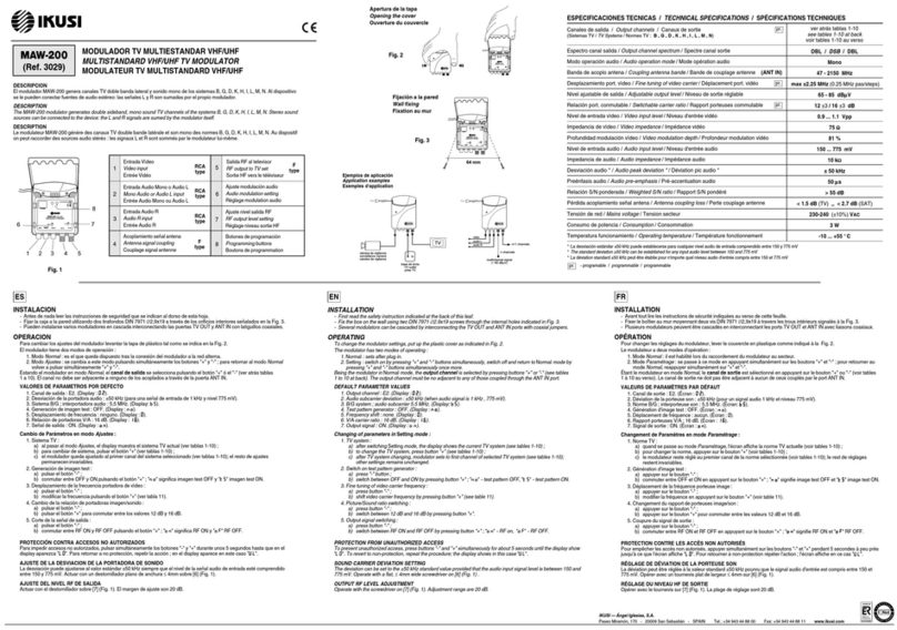 IKUSI MAW-200 Manual de usuario IKUSI MAW-200 Manual de usuario