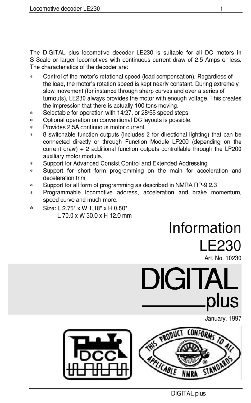 Lenz DIGITAL plus LE230 Manual del propietario Lenz DIGITAL plus LE230 Manual del propietario