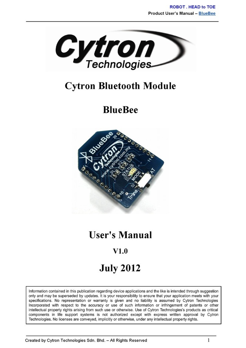 Cytron Technologies BlueBee Manual de usuario