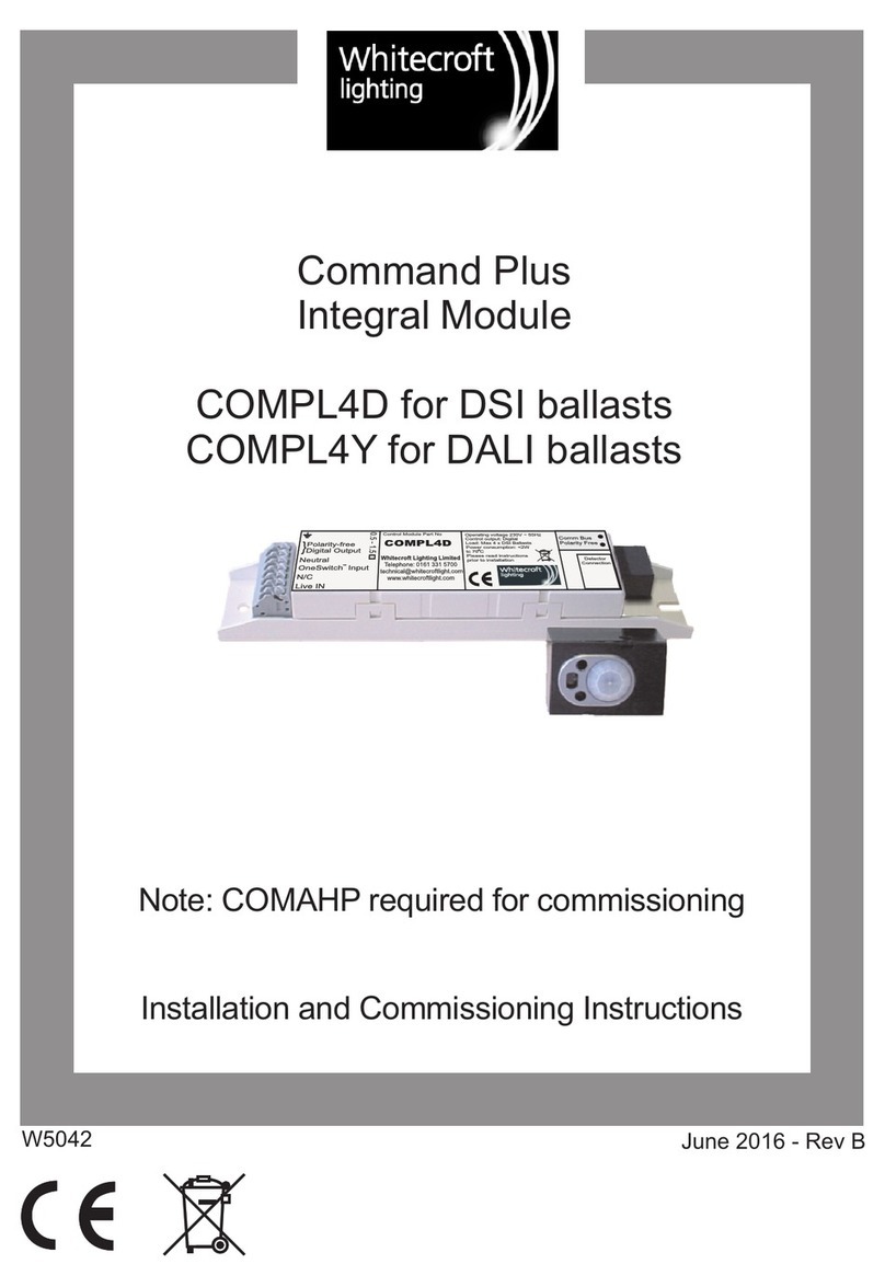 WHITECROFT LIGHTING Command Plus Manual de instalación y operación WHITECROFT LIGHTING Command Plus Manual de instalación y operación