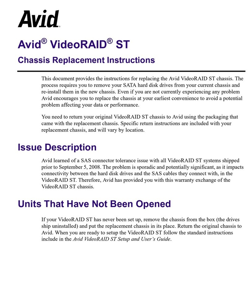 Avid Technology VideoRAID ST Guía