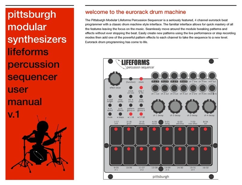 Pittsburgh Modular Lifeforms Percussion Sequencer Manual de usuario