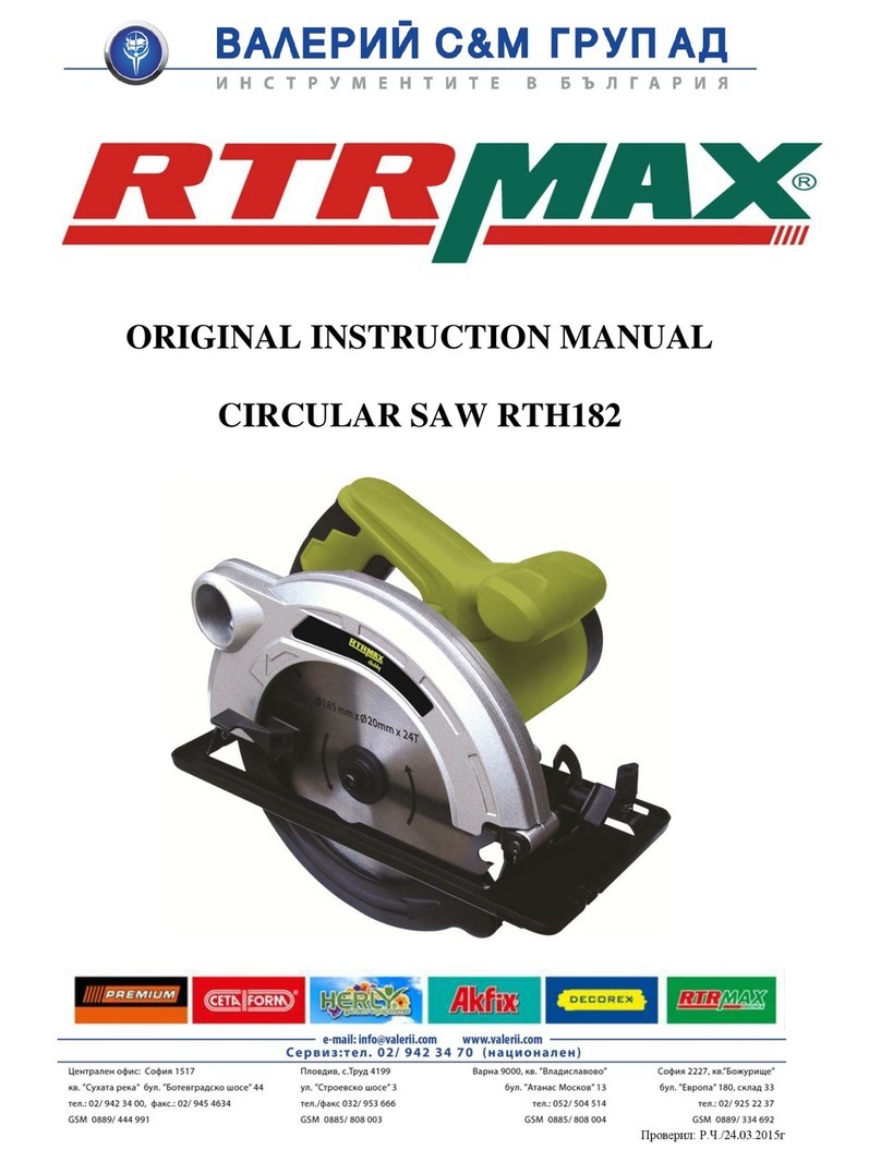 RTRMAX RTH182 Guía del usuario