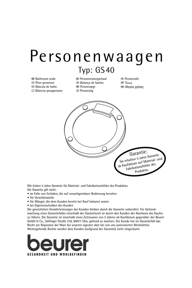 Beurer GS40 Manual de usuario