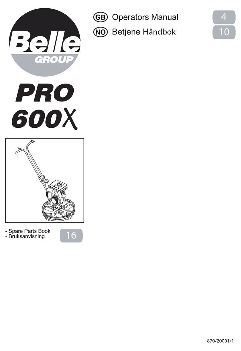 Belle Pro 600X Manual de usuario
